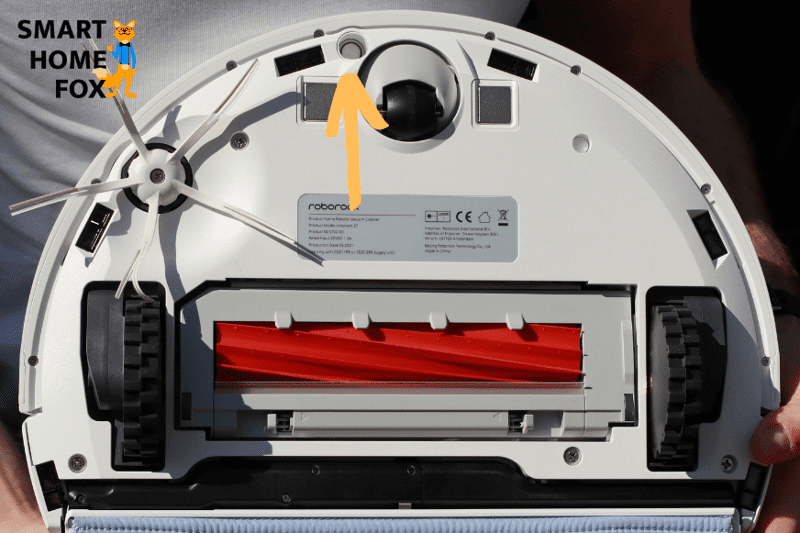 Der Ultraschallsensor des Roborock S7 in der Nahaufnahme